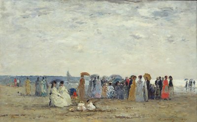 Baigneurs sur la plage de Trouville, 1869 - Eugene Louis Boudin